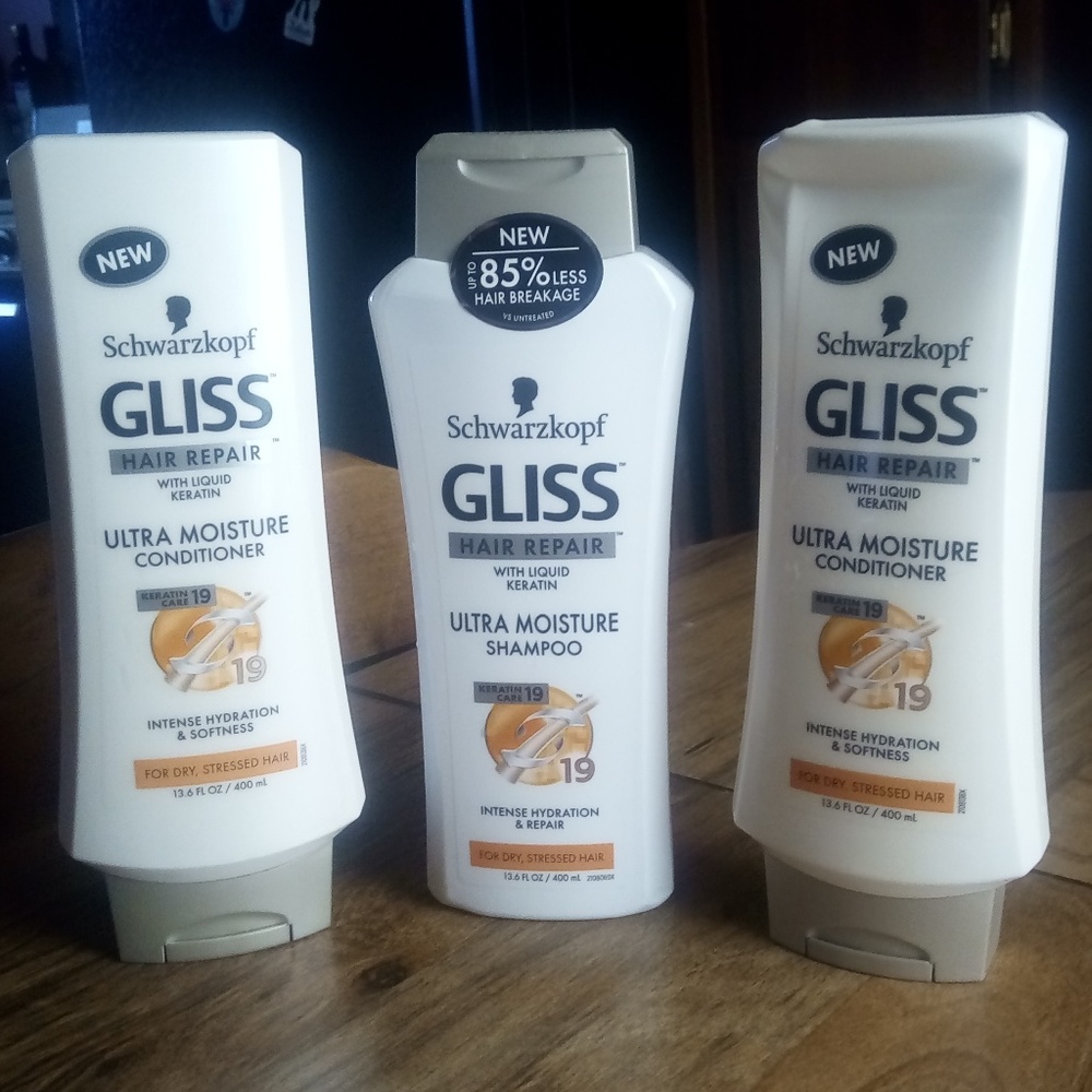 3 NEW SCHWARZKOPF GLISS SHAMPOO & CONDITIONER